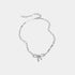 Alyssa Bow Chainlink Necklace  - Silver