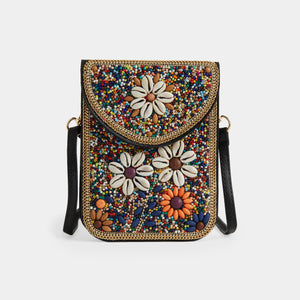 Artisan Beaded Crossbody - Flower