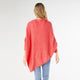 Dylan Sweater Poncho - Salmon