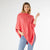 Dylan Sweater Poncho - Salmon