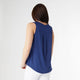 Erin Pleat Back Tank - Navy