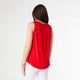 Erin Pleat Back Tank - Tango Red