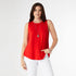 Erin Pleat Back Tank - Tango Red