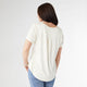 Erin Pleat Back Tee - Pearl