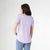 Erin Pleat Back Tee - Lilac