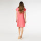 Francis Flutter Sleeve Dress - Coral