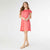 Francis Flutter Sleeve Dress - Coral