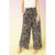 Dinara Flowy Pant with Cinched Waist - Black/Tan