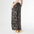 Dinara Flowy Pant with Cinched Waist - Black/Tan