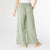 Lillian Flowy Textured Pants with Cinched Waist - Sage