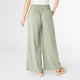 Lillian Flowy Textured Pants with Cinched Waist - Sage