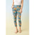 Printed Jasmine Capri Zip Pocket Leggings - Teal/Mustard Floral