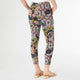 Printed Jasmine Zip Pocket Leggings - Cyber Lime Spiral Print