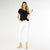 Becket Crop Flare - Crisp White