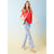 Camellia Cap Sleeve Top with Layered Bottom - Red