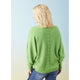 Relaxed Ciana Pullover Sweater with Lattice Back - Cyber Lime