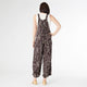 Rhoda Printed Wide Leg Jumpsuit - Walnut/Taupe