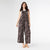 Rhoda Printed Wide Leg Jumpsuit - Walnut/Taupe