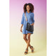 Marissa Tiered Chambray Dress - Medium Denim