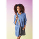 Marissa Tiered Chambray Dress - Medium Denim