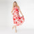 Francesca Floral Print Dress - Red/Cream