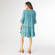 Lilith Elbow Sleeve Gauze Dress - Blue Surf