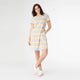 Mollie Striped T-Shirt Dress - Pastel Stripe