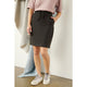 Hilarie Skirt with Drawcord Waist - Black