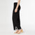 Seine Knit Border Trim Pant - Black