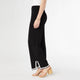 Seine Knit Border Trim Pant - Black