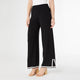 Seine Knit Border Trim Pant - Black