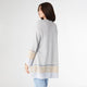 Judie Cardigan with Crochet Border - Light Grey