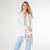 AirWeave Open Cardigan with Fringe - White