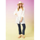 Edwina Long Sleeve Button Down Cardigan - White