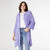 Edwina Long Sleeve Button Down Cardigan - Lilac