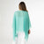 Amaryllis Poncho with Embroidery Trim - Aqua