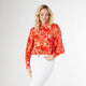 Sunset Bloom Floral Printed Blouse - Hibiscus Floral