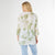 Mayumi Printed Gauze V-Neck Tunic - White/Mint Green