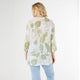 Mayumi Printed Gauze V-Neck Tunic - White/Mint Green