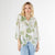 Mayumi Printed Gauze V-Neck Tunic - White/Mint Green