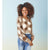 Nyla Floral Crochet Pullover Top - Khaki/Ivory