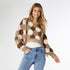 Nyla Floral Crochet Pullover Top - Khaki/Ivory