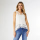 Toni Two-Piece Crochet Tank - White