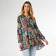 Priya Paisley Print Tunic - Teal/Pink