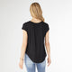 Frankie Cap Sleeve Top with Zipper - Black