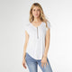 Frankie Cap Sleeve Top with Zipper - White