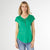 Frankie Cap Sleeve Top with Zipper - Bright Green