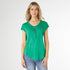 Frankie Cap Sleeve Top with Zipper - Bright Green