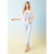 OMG Pull-On Straight Leg with Scalloped Fringe Bottom - Light Denim