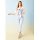 OMG Pull-On Straight Leg with Scalloped Fringe Bottom - Light Denim